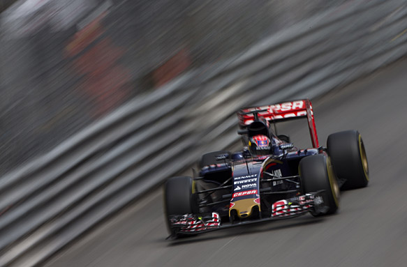 Monte Carlo, Monaco. Thursday 21 May 2015. Max Verstappen, Toro Rosso STR10 Renault. World Copyright: Andy Hone/LAT Photographic. ref: Digital Image _ONY8914